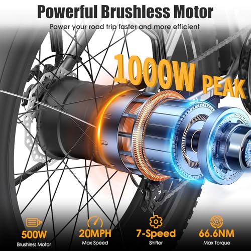 Loeook 1000W Peak Electric Mountain Bike