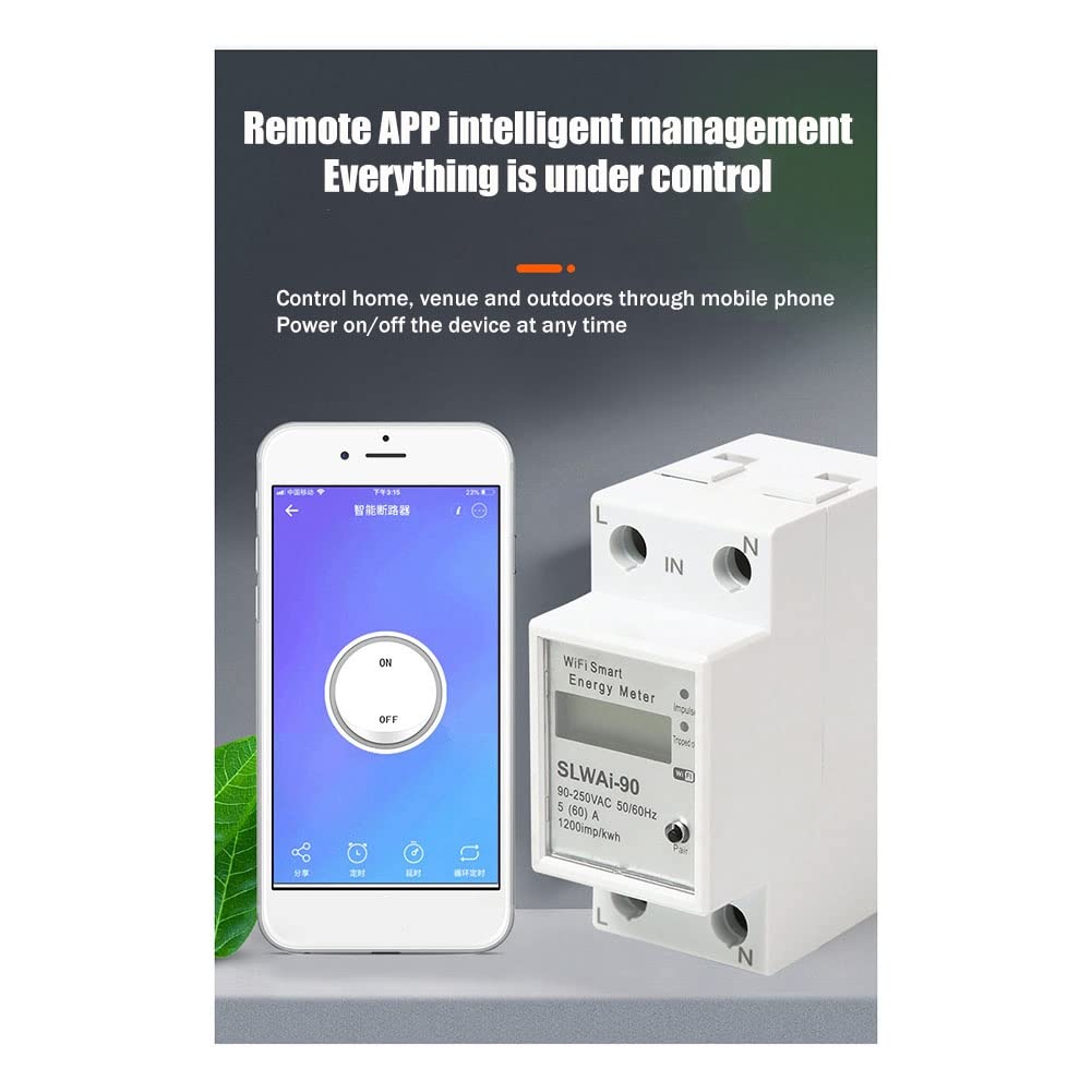 Tuya WIFI Din Rail Misuratore di Energia Interruttore di Intelligente Misuratore di Misurazione Elettronico AC 220V Kwh Contatore Fattore di Frequenza