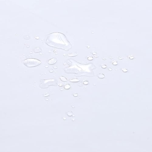 Miniatura 2 de MVSUTA Flamenca - Cortina de ducha blanca con ojales de tela de poliéster impermeable, moderna, con volantes, para baño, 72 pulgadas de ancho x 78