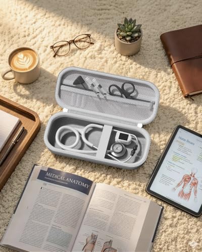 Image of ProCase Stethoscope Case for 3M Littmann Classic III & Cardiology IV -Silvergrey