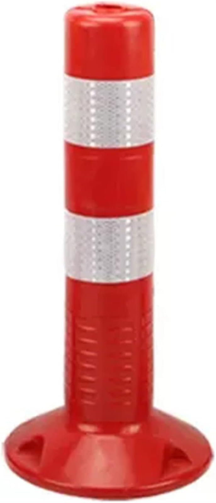 HCZKIUJY Parking Bollards - High Visibility Warning Barrier for Driveways and Car Parks, 2-Pack (White 45Cm)