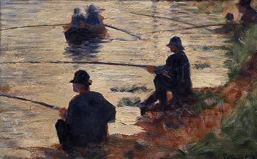 Affiche Georges Seurat Les Pêcheurs à la Ligne | Décoration Murale Salon Unique