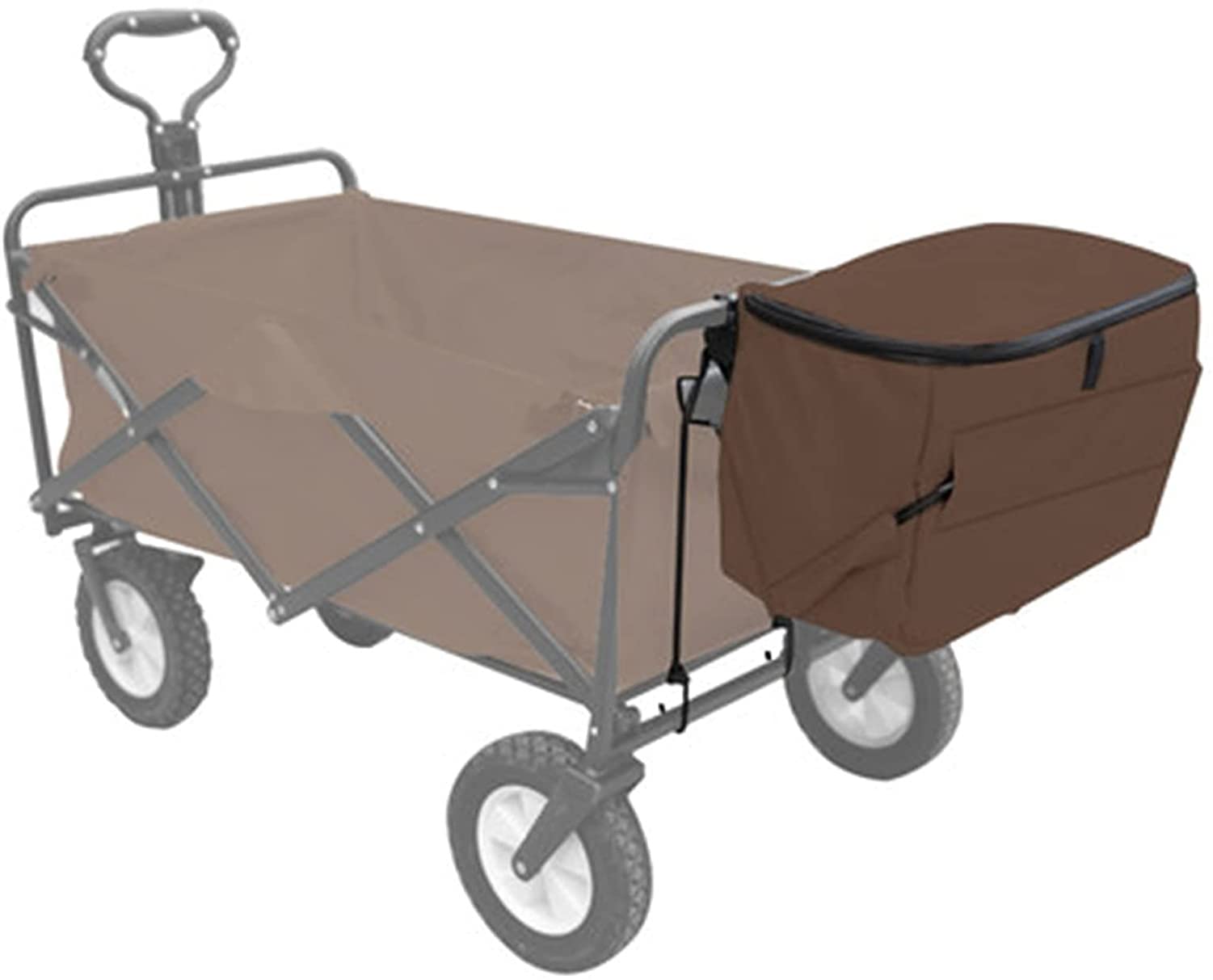 Borsa termica per alimenti con cerniera per carri push pull - Borsa del ghiaccio - Shopping Camping Hand Push Carrello portatile Accessori per carrello