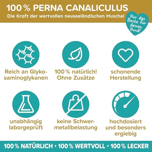 Grünlippmuschel Hund TESTSIEGER - 250g natürliches Grünlippmuschelpulver für Hunde - Unterstützung der Gelenkfunktion - Grünlippmuschel für Hunde mit Hoher Akzeptanz - Grünlippmuschelpulver Hund