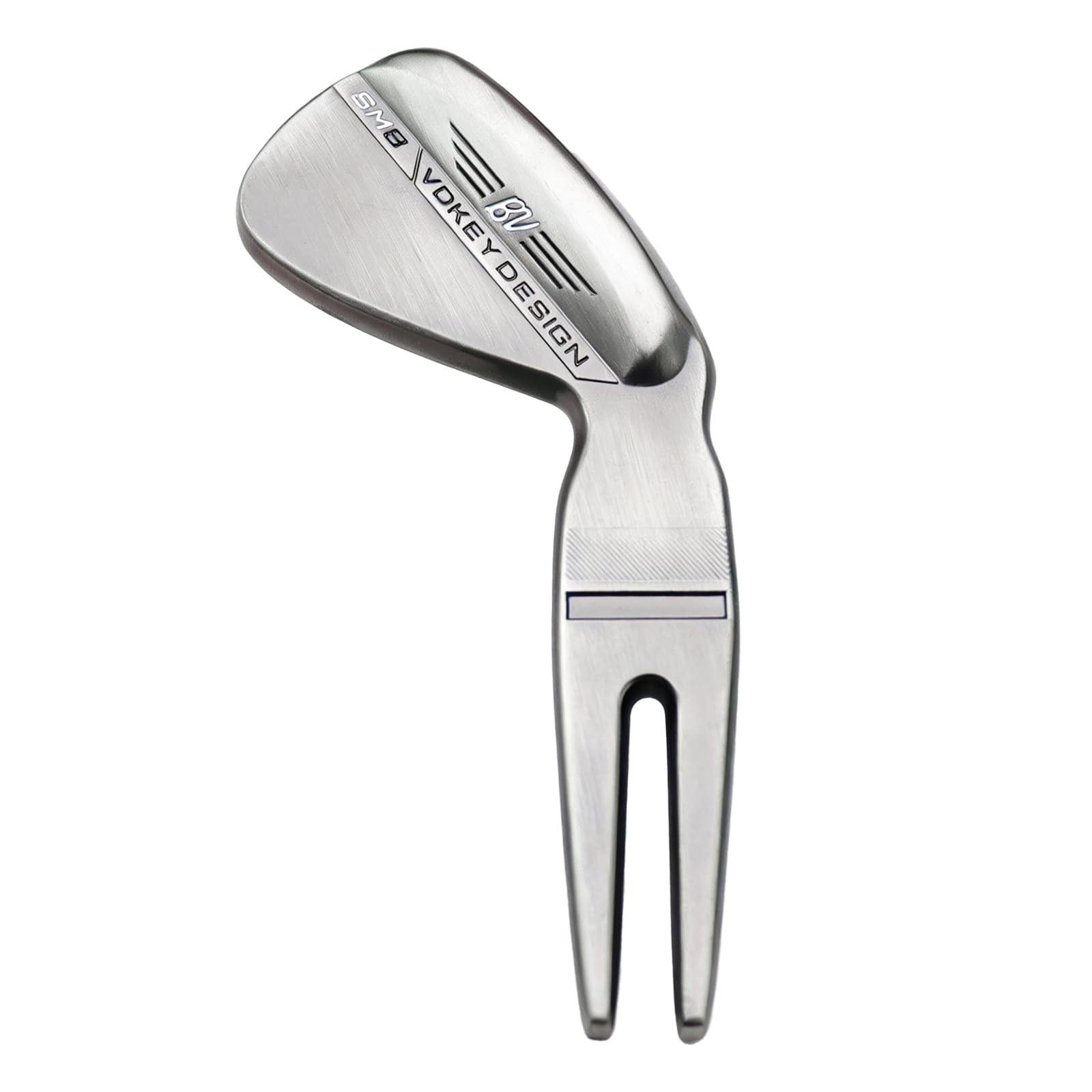 SM8 Réparation de divot de golf en métal, design créatif de club avec marqueur de balle, accessoire de réparation de gazon durable pour terrains de golf