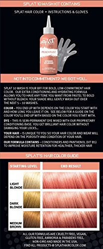 Miniatura 2 de Splat  Peach Fuzz  10 lavados  No usar blanqueador  Tinte temporal para el cabello