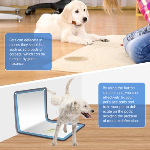 Image of Pee Pad Holder for Dogs, Foldable Puppy Pad Holder with Suction Cups, No Spill Dog Pee Pad Tray Holder, Washable Training Pads for Indoor Floor Protection and Wall