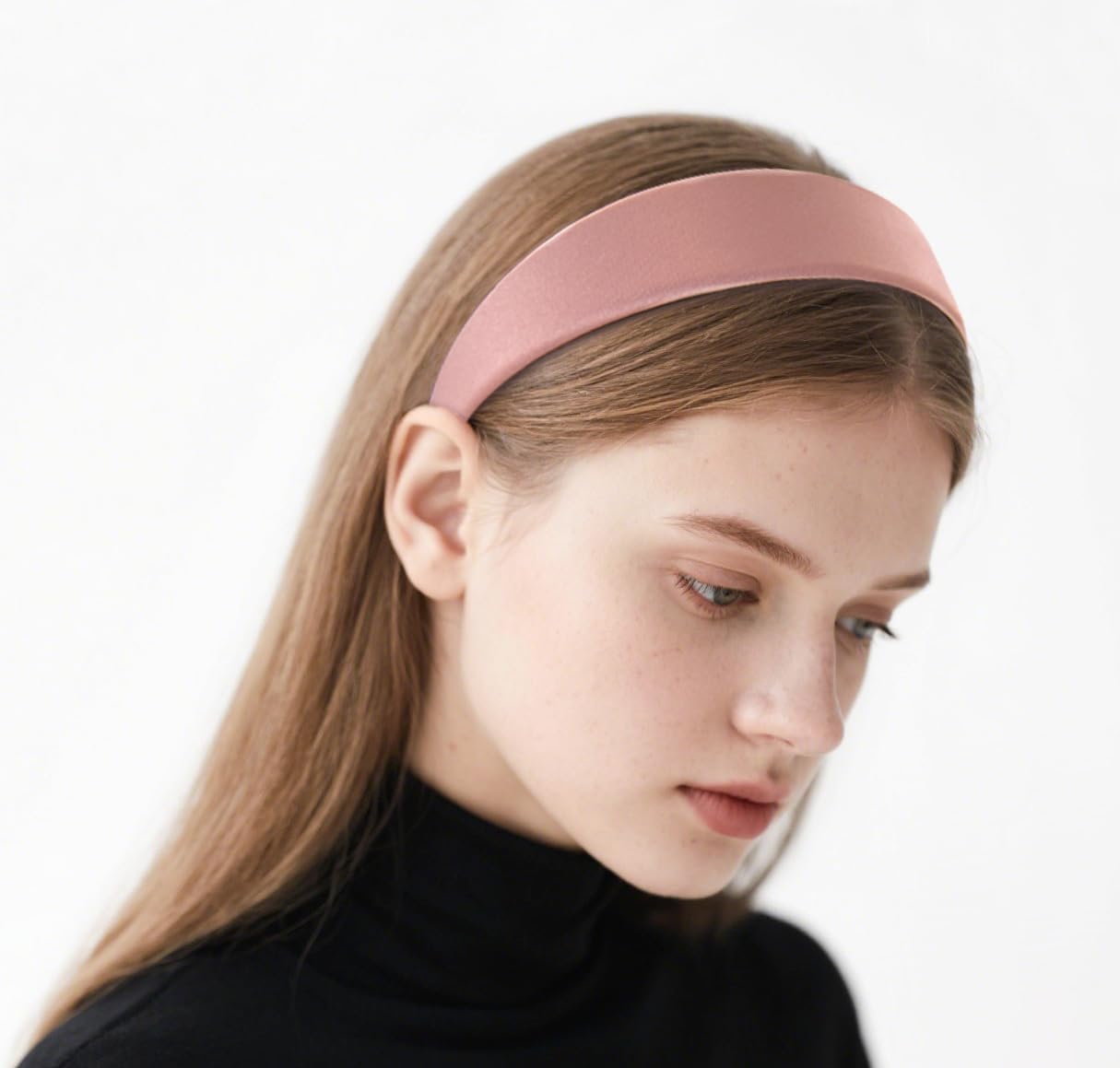 axy Brede haarband met stof gevoerde snoepkleuren - prachtige hoofdband haaraccessoires haarbanden HRK2A (01 roze