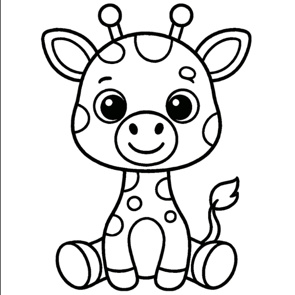 Cute Animals Coloring Book: Simple and Fun Coloring Pages for Kids Ages 4–8