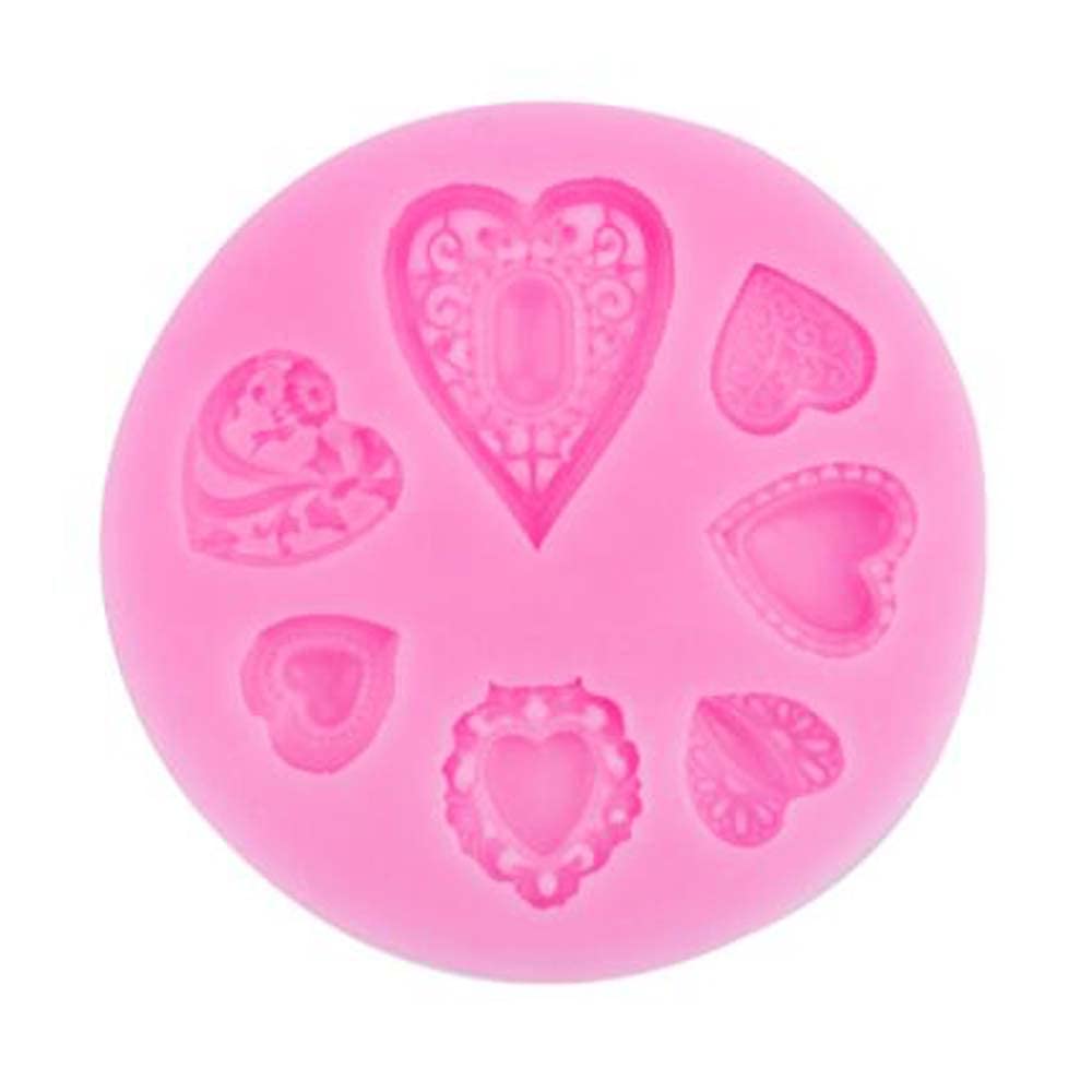 RELAND SUN Stampo a resina epossidica con cristalli a forma di cuore Stereo 3D Specchio Amore Stampo in silicone Pratico fai da te Artigianato Sapone Candela Strumenti