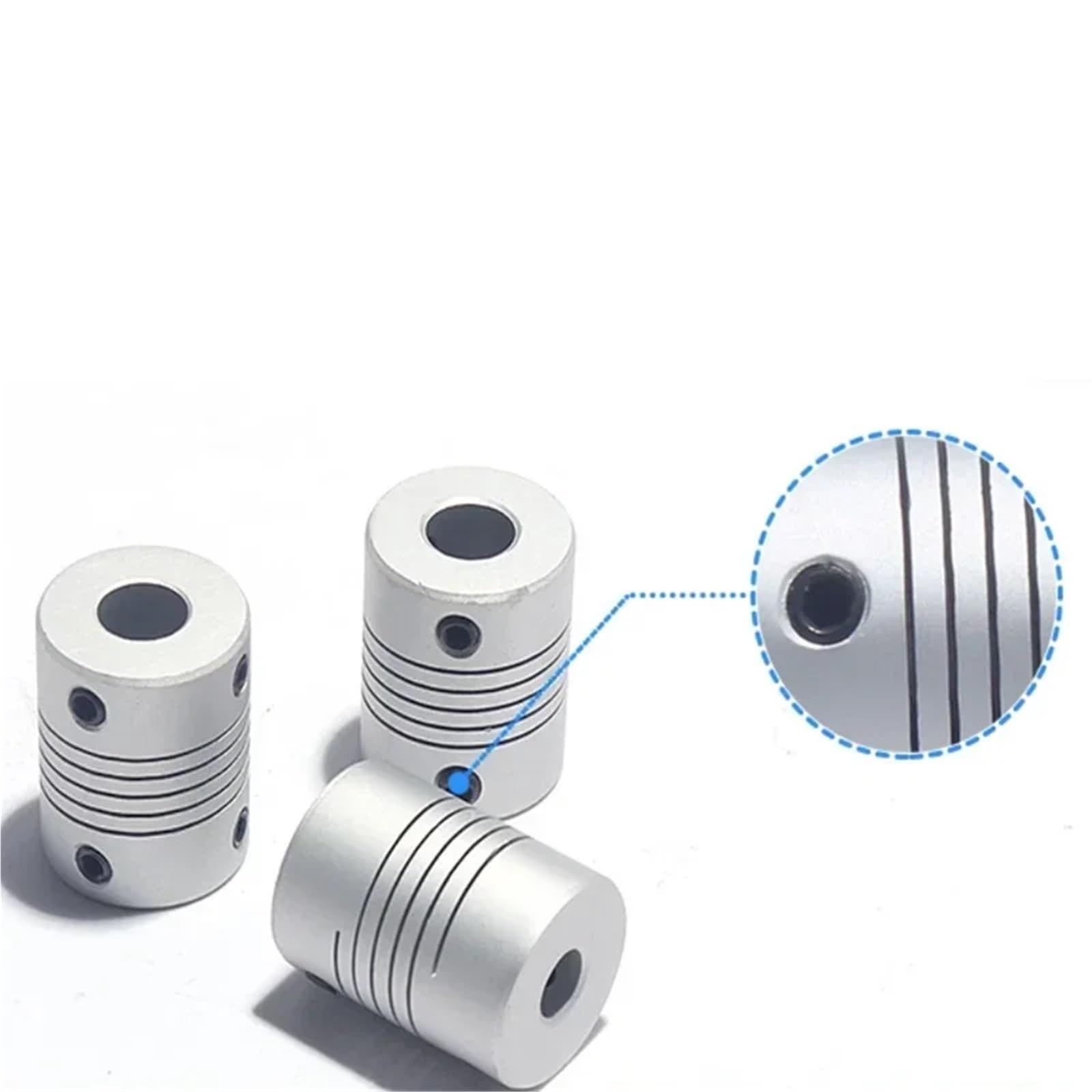 Acoplador de eje de mordaza de motor CNC de aluminio D19L25, 5 mm a 8 mm, acoplamiento flexible, diámetro exterior de 19 x 25 mm, envío directo, 3/4/5/6/7/8/10 mm(5x5)