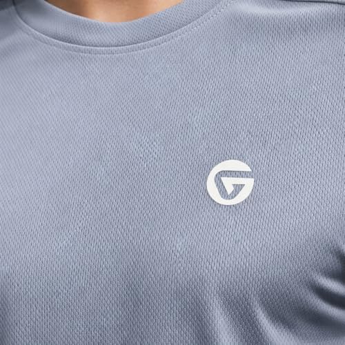 Image of Gloster Men's Striped Sports T-Shirt | Polyester Lycra Blend | Lightweight Gym & Workout T-Shirt | Regular Fit Round Neck Activewear for Men & Boys