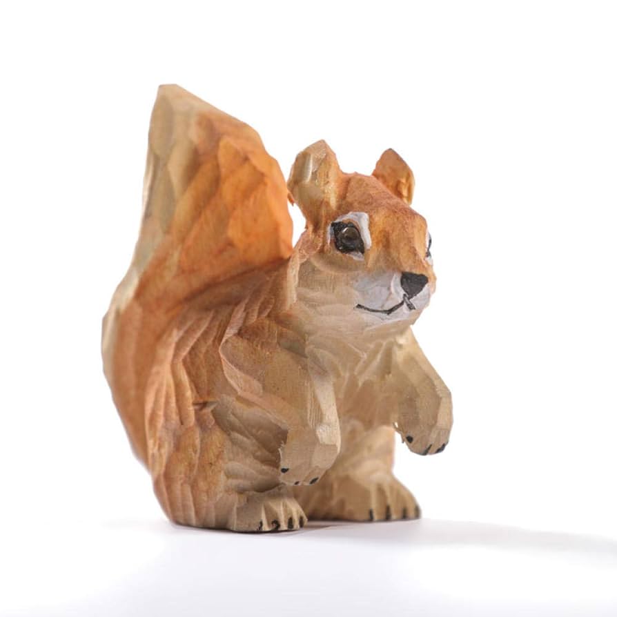 木製 リスの置物 手作り 木彫り Amazon.co.jp: かわいい リスの置物 木彫り インテリア雑貨 りす