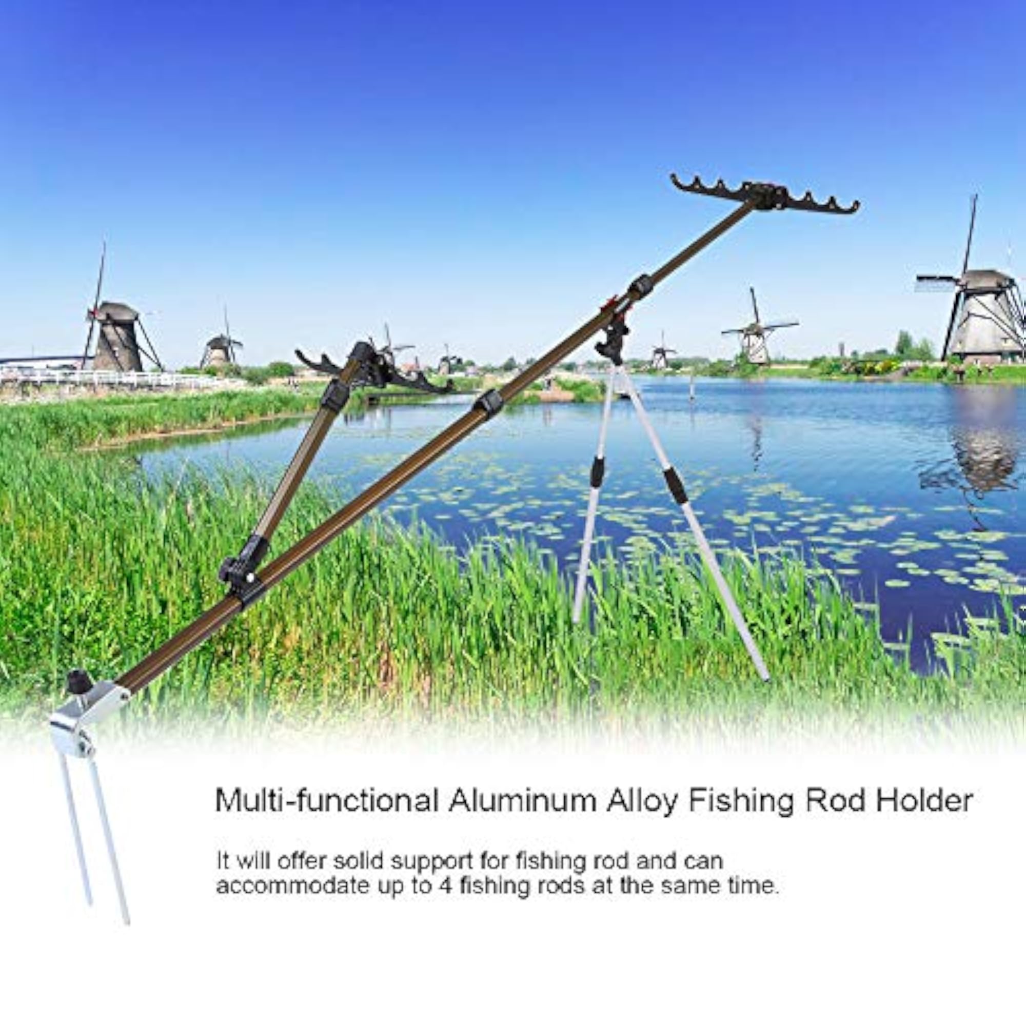Multi-Functional Aluminum Alloy Fishing Rod Holder
