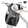 Himiway-Foldable-Dog-Bike-Basket-Breathable-Dog-Basket-for-Bike-Safe-and-Easy-Dog-Bike-Carrier-Backpack-Comfy-Padded-Shoulder-Strap-pet-Carrier-for-Bike-with-2-Open-Doors-for-Small-Medium-DogsCats Himiway Foldable Dog Bike Basket