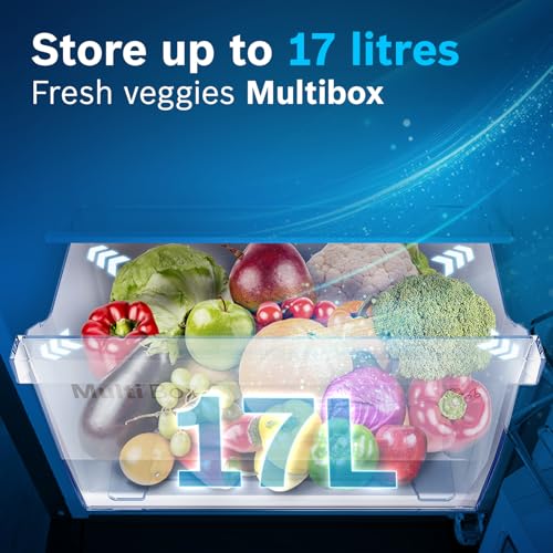 Bosch 226 L, 3 star, Direct-Cool Single Door Refrigerator | 18 Hrs Cooling Retention | 2.5X Faster Cooling | Spacious Multi Box | Delicate Crisper for Soft Veggies (2026 model, CST22U13AI, Dark Lake) 12 51hlonj6SEL