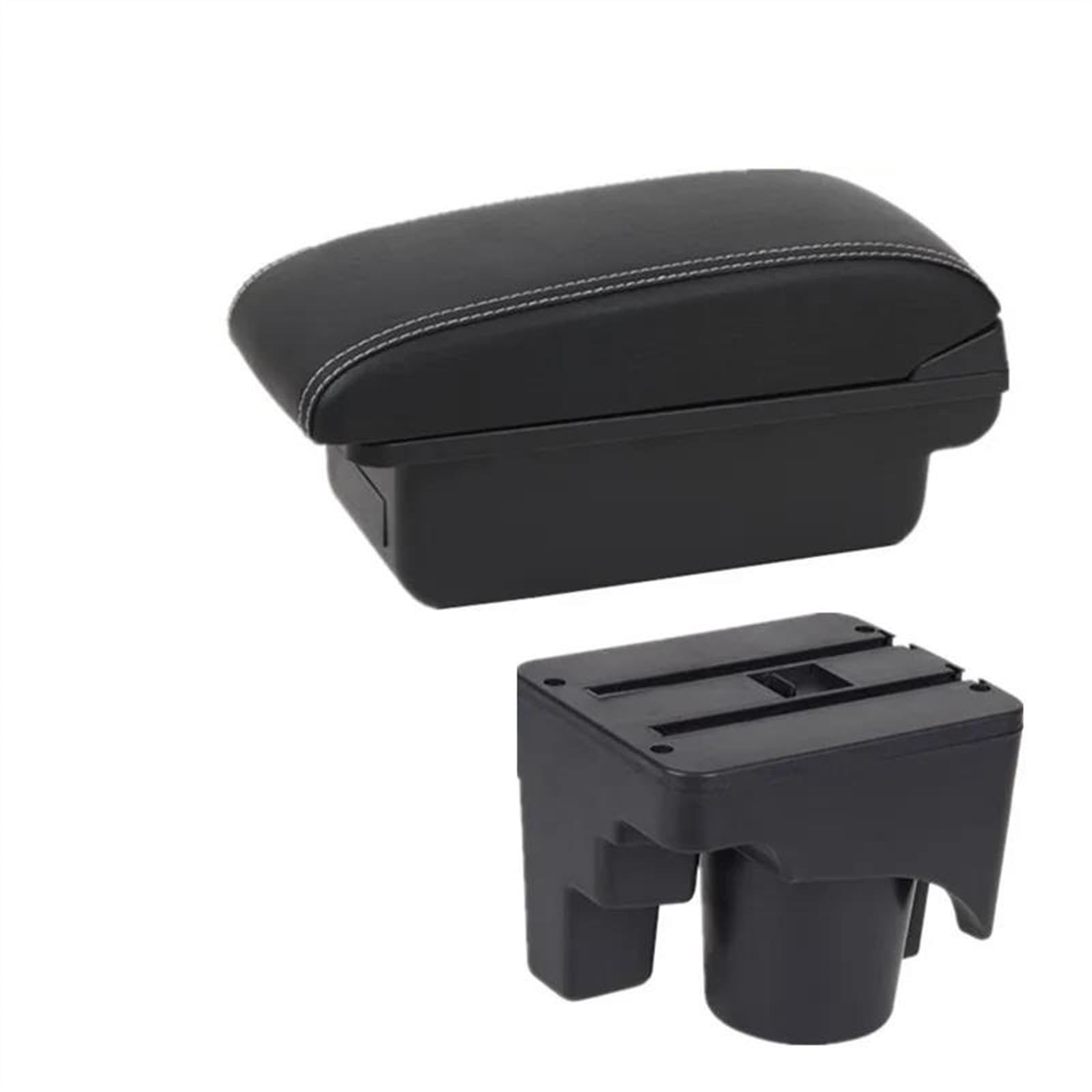 NOHEEU Car Armrest Special Storage Box Modification Parts For Scirocco For Sagitar For Golf 6 5 Mk6 MK5 For Jetta(A1 white line)