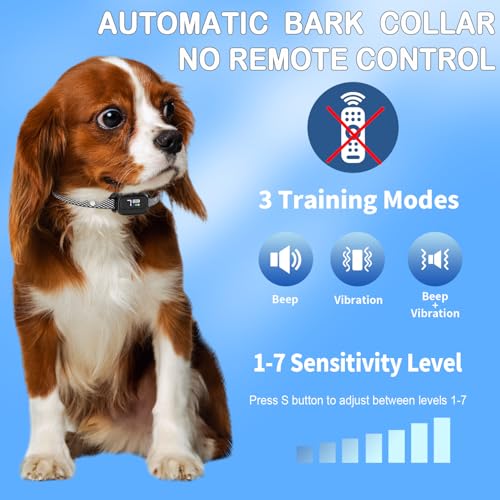 image for RICIVI Anti-Bark Collar for Small Dogs, No Shock Barking Collars with 
