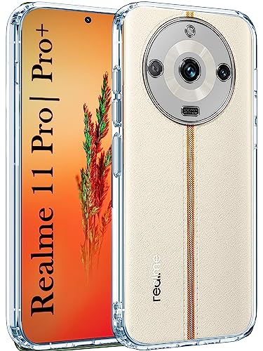 Image of Jkobi Back Cover for Realme 11 Pro 5G | Realme 11 Pro Plus 5G (Silicone Clear Shockproof Case with Camera Protection | Soft and Flexible | Transparent)