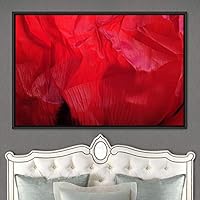 Framed Canvas Wall Art Blooming Closeup Botanical Chic Closeup Expressive Multicolor Photography Realism Ultra - 16x24 inches