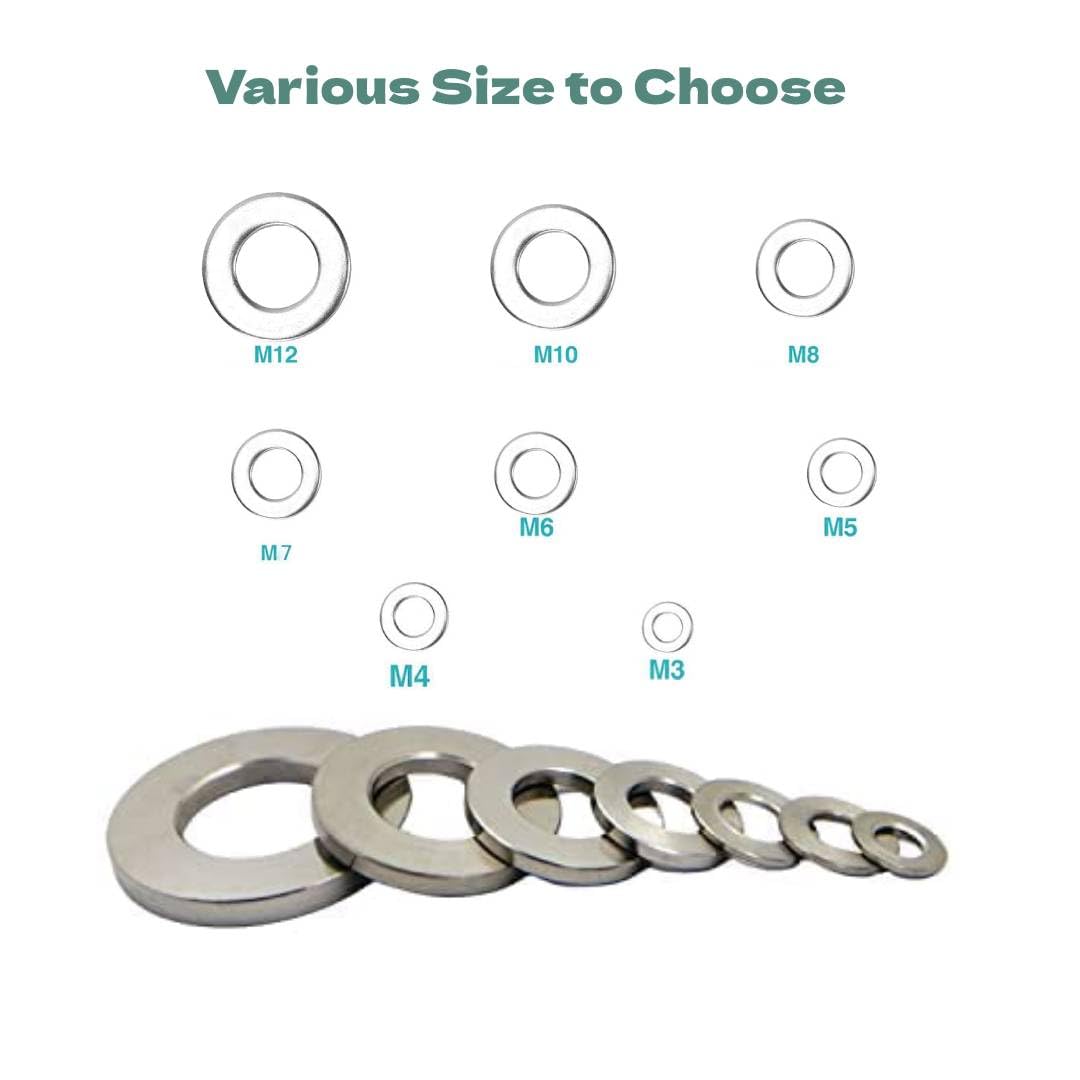 Rondelle Piatte In Titanio M10 - 5 Pezzi, Grado 5 Aerospaziale, DIN125