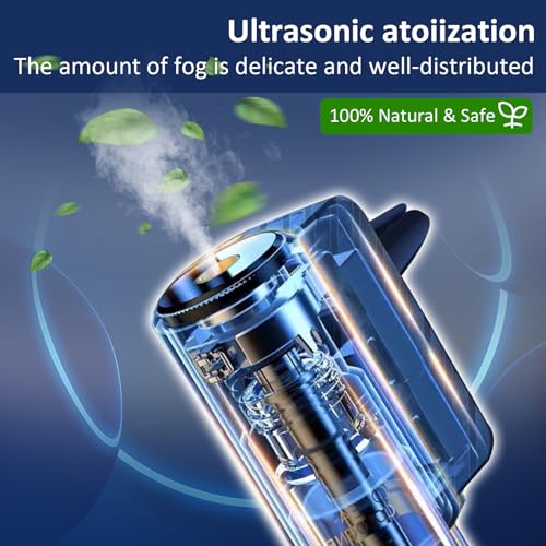 Image of Smart Car Air Freshener, Car Diffuser with 3pcs Essential Oil, Rechargeable 3 Mode Adjustable Air Fresheners, Auto On /Off Intelligent(Cologne)