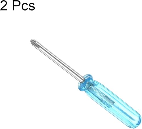 Miniatura 3 de uxcell Mini destornillador Phillips, cabeza cruzada de 0.079 in, 1.772 in de longitud para reparación de electrodomésticos pequeños, 2 unidades