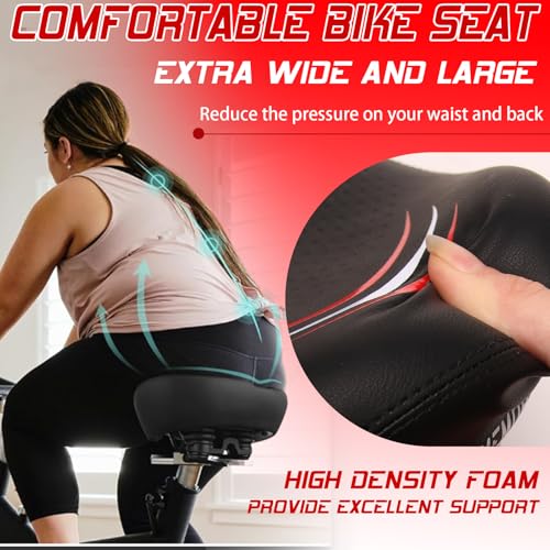 Image of BUCKLOS Wide Bike Seat for Men Women Ebike Seats Comfort Extra Large Comfortable Bicycle Seats Saddle for Ebike /Crusier /Exercise /Peloton Bike