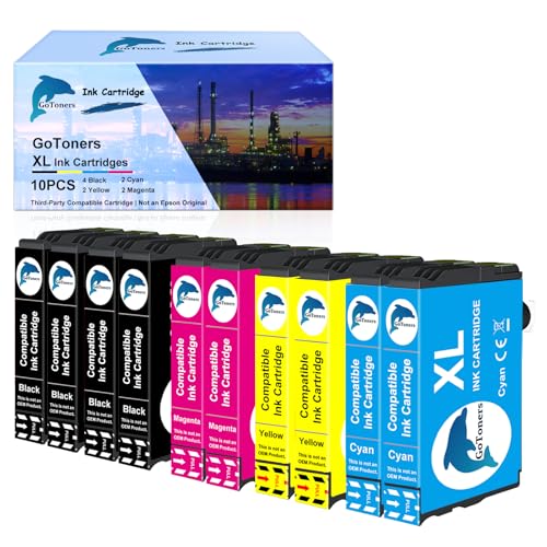 GoToners XL Druckerpatronen Kompatibel für Epson 29 / 29XL Patronen für Expression Home XP-352 XP-332 XP-342 XP-235 XP-245 XP-255 XP-335 XP-345 XP-355 XP-432 XP-435 XP-442 XP-445 XP-452 (10er Pack)