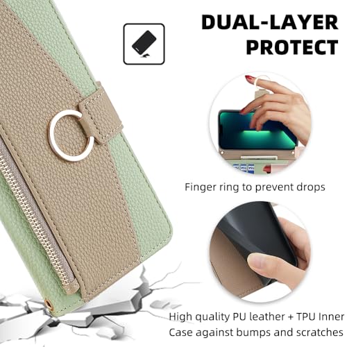 CasurvivePro Magnetic Handbag PU Leather Shock Absorbing Flip Cover Fits iPhone 16 Pro Max Phone Model - Image 4