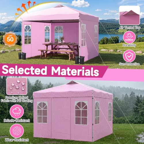 Image of Tangkula 10x10 FT Pop Up Canopy with Center Lock