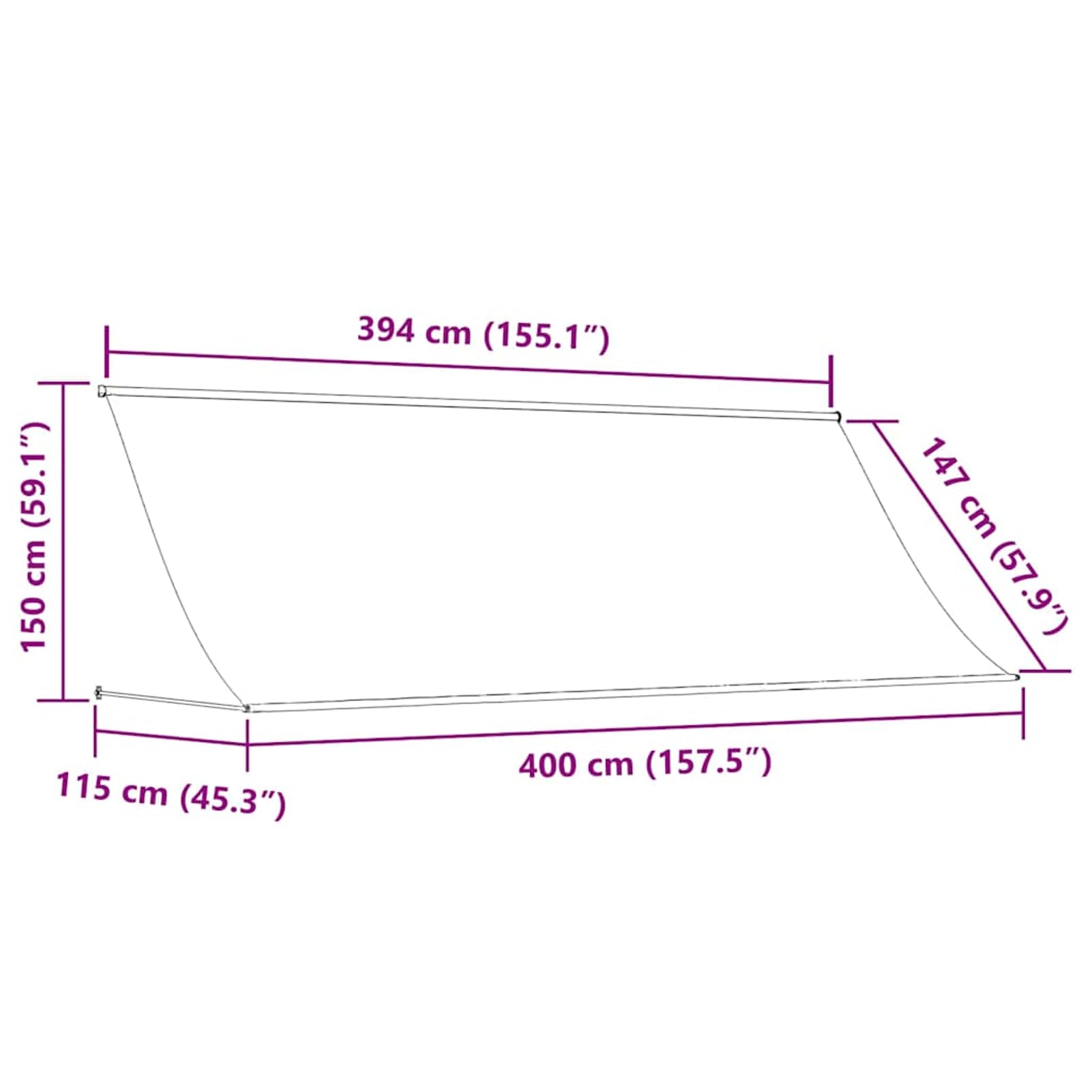 Wysuwana markiza balkonowa, bez wiercenia, z korbą ręczną, aluminiowa markiza odporna na promieniowanie UV, z regulacją wysokości i wodą, 400 x 150 cm, pomarańczowa i brązowa, ochrona przed