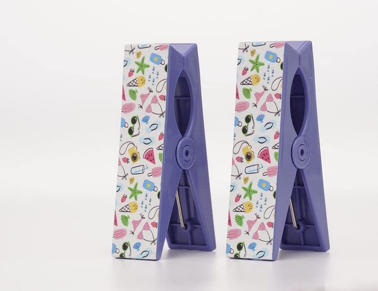 FUTURE OF FURNITURE 2 Large Clips Sun Beach Towel Clothes Pegs Beach Lounger Yacht Pram Accessories Boat Camping Kite Sailing Surfing Gym Kitchen Garden Accessory Gift Birthday Christmas (Dark Blue)