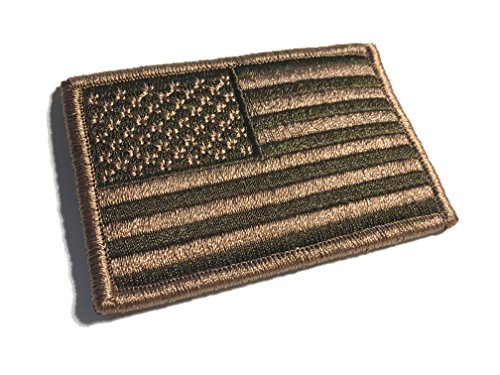 3 X 2 Inch Coyote Brown Spice US Made American Patriotic Flag Durable USA Morale Uniform Patch Forward