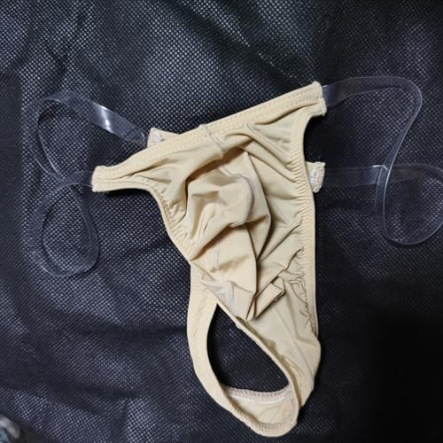 GAOGAO Breathable Male Pouch Ice Silk G-Strings & Thongs Underwear Men Brief with Transparent Waist Belt4