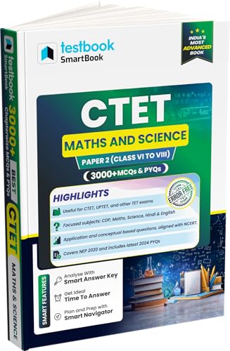 Testbook CTET & State TET Maths & Science Paper 2 SmartBook with ...
