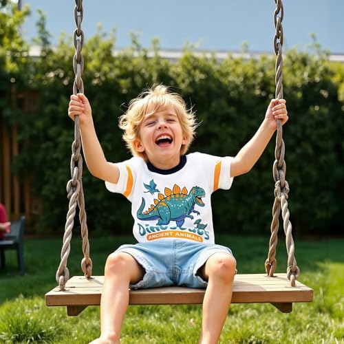 Image of DEEKEY Toddler Boys Shirts Short-Sleeve Little Kids t Shirts Boys' Tops, Tees & Shirts Graphic TEE Age for 2-7 Years 4-Pack
