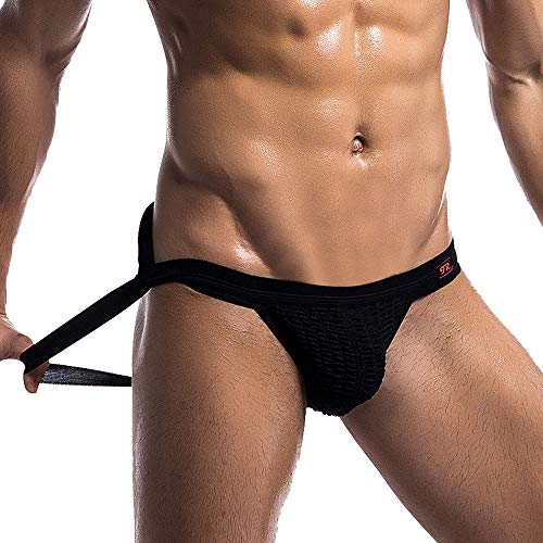 Men's Jockstrap Underwear Sexy Knit Jock Strap Breathable Athletic Supporters Elastic Waistband Thong3