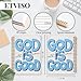 ETVISO Blue Christian Notebook for Women, God is Good All the Time Bible Journaling, Prayer Journal for Woman, Church Notes Notebook, Scripture Hardcover Spiral Notebooks 5.5x8.3 Inch