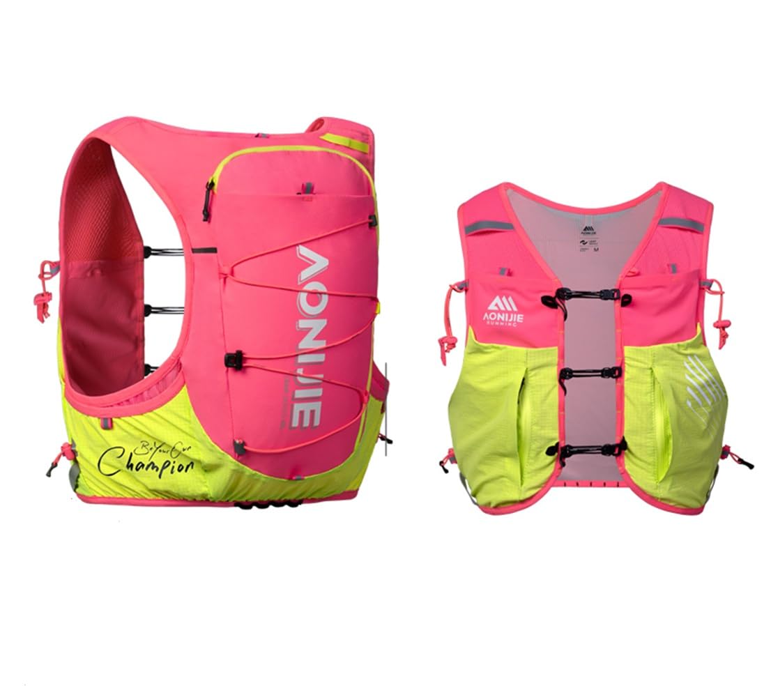 Hydration Cross Country plecak 10 l, AONIJIE Pink Color Hydration kamizelka do bubble biznesu, wędrówek, biegania, maratonu, jazdy na rowerze, C9116
