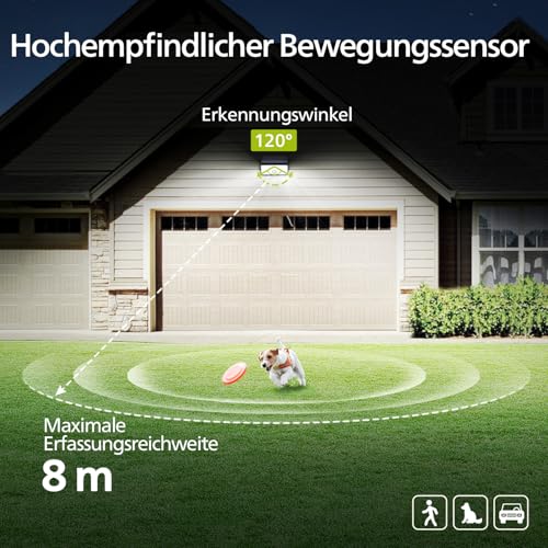 Philips Solarlampen für Außen mit Bewegungsmelder, 1000LM 7000K Tageslicht, Wasserdicht Aussenlampe mit PIR-Bewegungsmelder… – Ansicht 5
