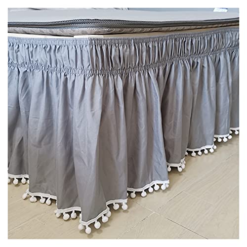 LSYHHXC Cache Sommiers Jupe de lit enveloppe Autour d'une Jupe à lit élastique sans lit Twin/Full/Queen/King Taille Hauteur 40cm Jupes de lit Jupe de lit...