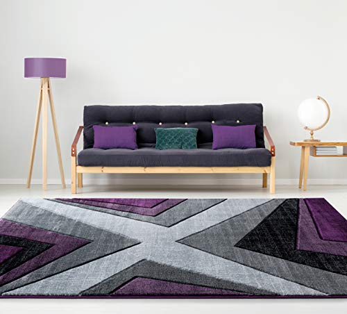 United Weavers of America Bristol Zine Plum Runner Rug, 2'7