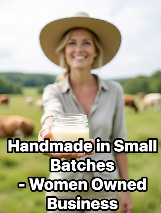 HANDMADE UNSCENTED Whipped Tallow Balm, 100% Natural Moisturizer from Grass-Fed Cows for Dry and Sensitive Skin. (2 oz, Unscented) - only one pure ingredient. - Image 7