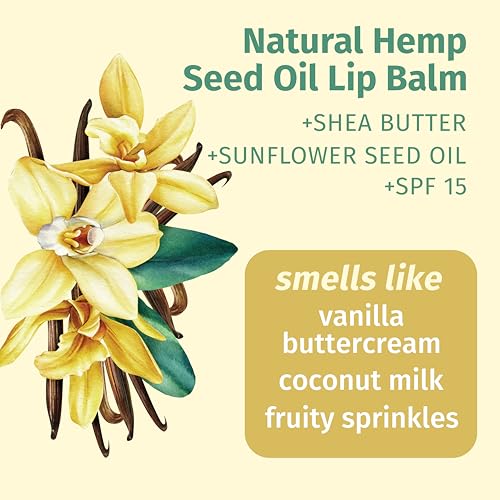 Image of Hempz NEW Vanilla Lip Butter Balm, Soothing and Hydrating Lip Care for Men or Women, .44oz