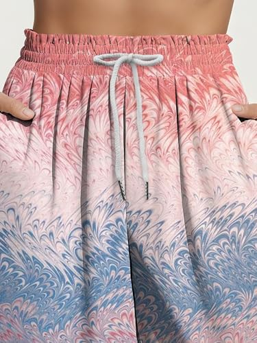 Womens Graphic Palazzo Pants High Waisted Summer Trousers Wide Leg Lounge Casual Pant Relaxed Fit4