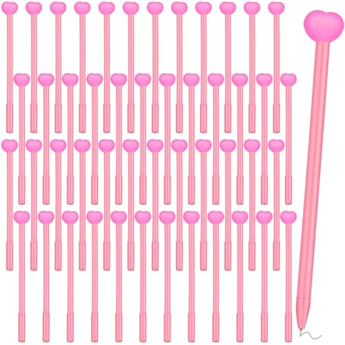 Set de 100 bolígrafos de gel corazón para San Valentín miniatura 1