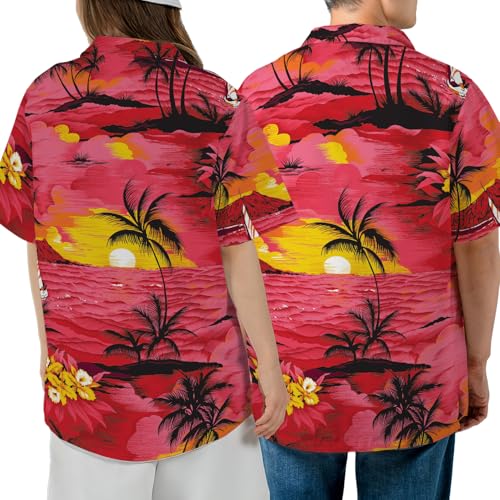 Image of Men's Hawaiian Wrinkle Free Short Sleeve Button Down Funny Tropical Floral Beach Vacation Shirt
