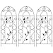 Produktbild vidaXL Pflanzen-Klettergestelle 3er-Set, Eisen, Schwarz, 40x100 cm, Garten, Balkon oder Terrasse, Bogenförmiges Dach, wetterfest, Pflanzhalter für Blumen und Gemüse