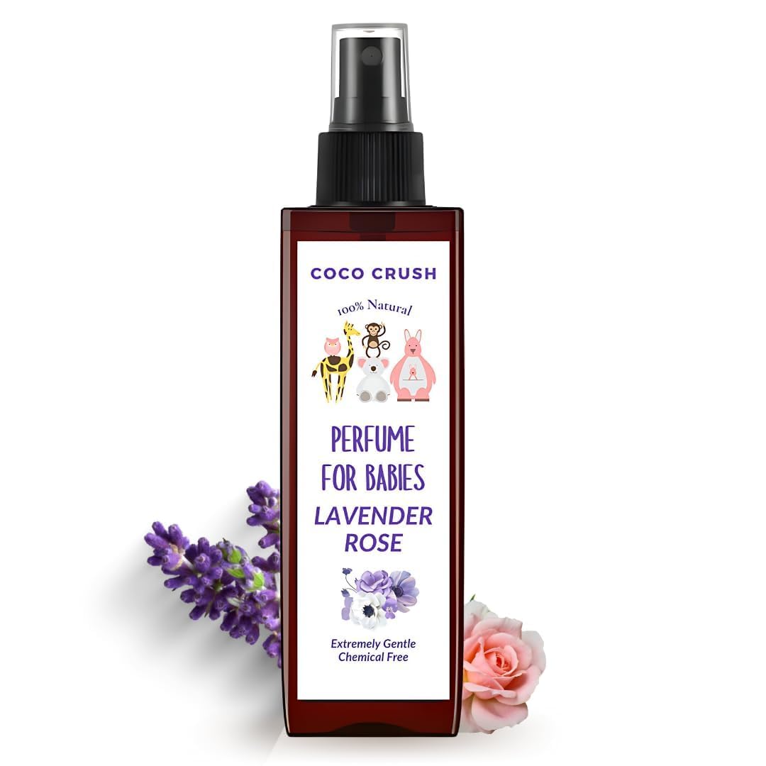COCO CRUSH Baby Perfume Spray – Lavender Rose Fragrance Mist | Gentle Daily Freshening Spray for Newborns, Infants & Toddlers | Mild Floral Scent | Dermatologically Tested | Unisex children (1)-image-35